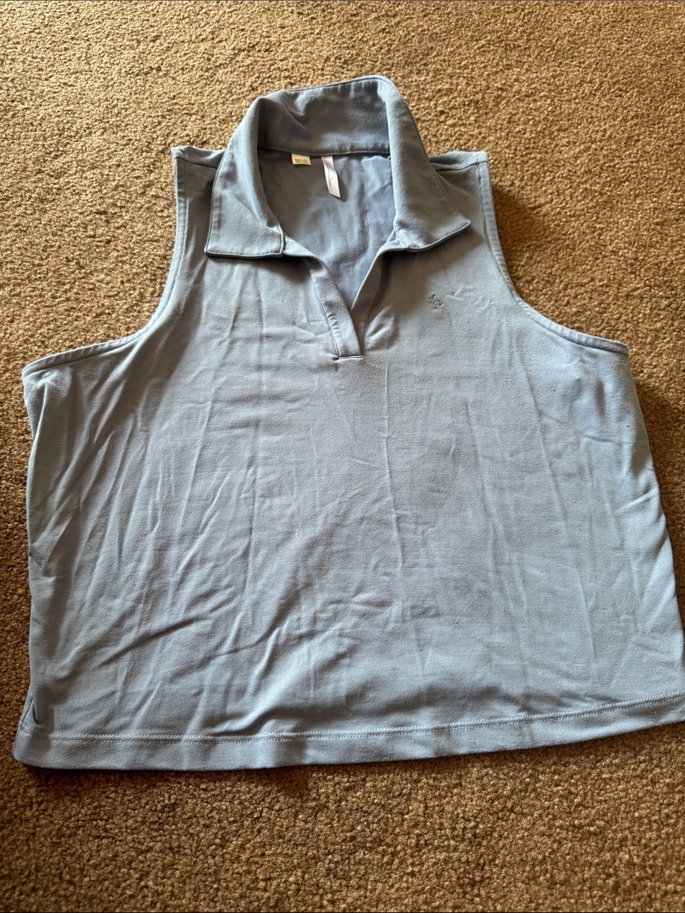 Travis Mathew Pale Blue Sleeveless Polo Tank